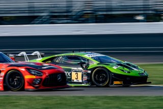 #3 Lamborghini Huracan GT3 of Misha Goikhberg, Jordan Pepper and Franck Perera, K-PAX Racing, Pro, Indy 8 Hours, Intercontinental GT Challenge, Indianapolis Motor Speedway, Indianapolis, Indiana, Oct 2022.
 | Brian Cleary/SRO  