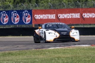 #12 Aston Martin Vantage AMR GT3 of Frank Gannett and Drew Staveley, Ian Lacy Racing, GT World Challenge America, Pro-Am, SRO America, New Orleans Motorsports Park, New Orleans, LA, May 2022.
 | Brian Cleary/SRO