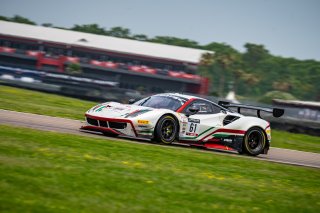 SRO America, New Orleans Motorsports Park, New Orleans, LA, May 2022.#61 Ferrari 488 GT3 of Jean-Claude Said and Conrad Grunewald, AF Corse, GT World Challenge America, Am
 | SRO Motorsports Group