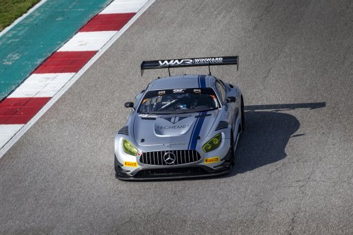 #33 Mercedes-AMG GT3 of Alec Udell and Russell Ward, Winward Racing, GT3 Pro-Am, SRO America, Circuit of the Americas, Austin TX, September 2020.
