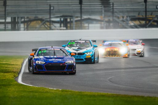 #8 Audi R8 LMS GT4 of Elias Sabo, James Sofornas, and Andy Lee, GMG Racing, GT4, IN, Indianapolis, Indianapolis Motor Speedway, SRO, September 2020.
 | Fabian Lagunas/SRO