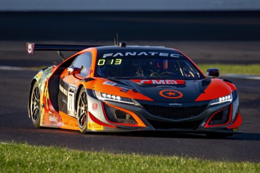 #77 Acura NSX GT3 Evo of Ashton Harrison, Matt McMurry and Mario Farnbacher, Compass Racing, GTWCA Pro-Am, IGTC Silver Cup, SRO, Indianapolis Motor Speedway, Indianapolis, IN, USA, October 2021 | Brian Cleary/SRO