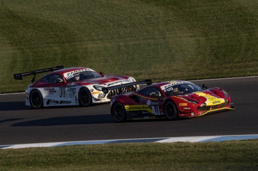 #71 Ferrari 488 GT3 of Ulysse De Pauw, Antonio Fuoco and Daniel Serra, AF CORSE - FRANCORCHAMPS, Pro, Indy 8 Hours, Intercontinental GT Challenge, Indianapolis Motor Speedway, Indianapolis, Indiana, Oct 2022.

