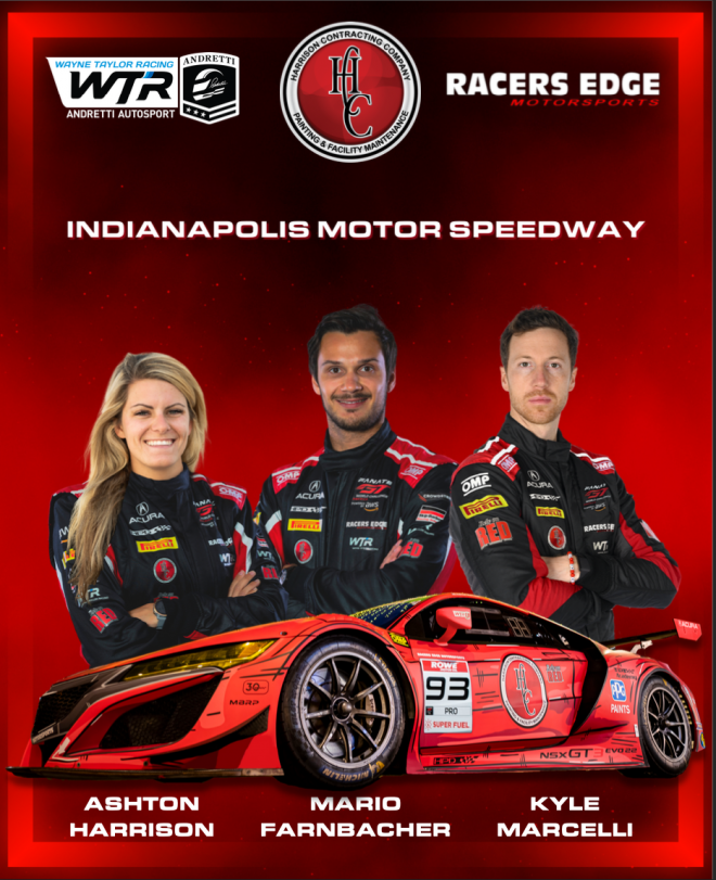 KYLE MARCELLI TO JOIN No. 93 HARRISON CONTRACTING COMPANY ACURA NSX GT3 EVO22 LINEUP FOR THE INDIANAPOLIS 8-HOUR