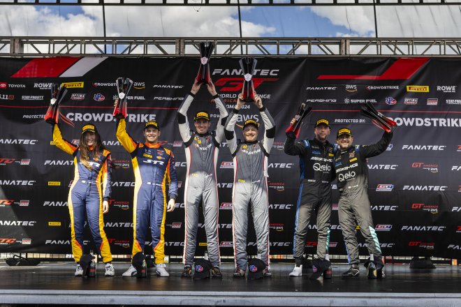 DXDT Racing Leaves Sonoma Fanatec GT World Challenge America Powered by AWS Season Opener with Podium, Trophies, and Promise