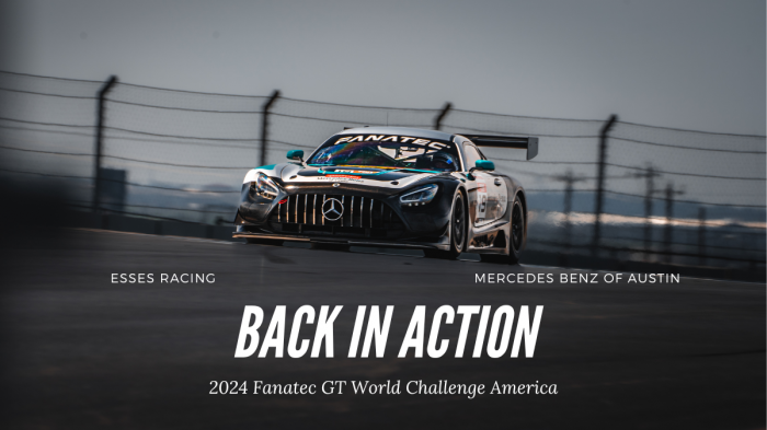 Esses Racing Announces 2024 Fanatec GT World Challenge America Powered by AWS Campaign