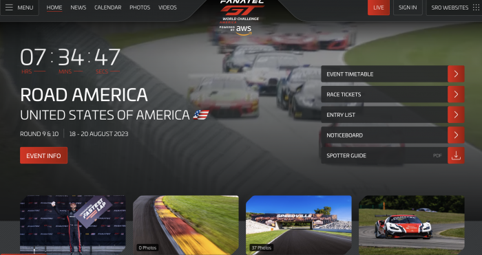 Renewed Fanatec GT World Challenge America Website 