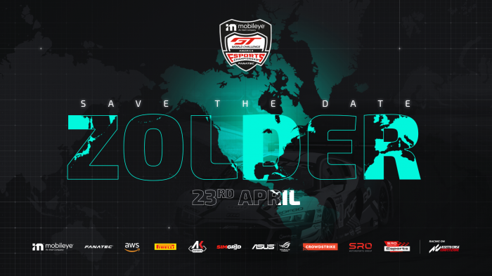Mobileye GT World Challenge America Esports Returns with 47 Entries at Virtual Zolder 