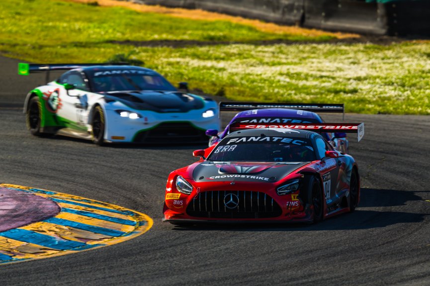 #04 Mercedes-AMG GT3 of George Kurtz and Colin Braun, DXDT Racing, Pro-Am, SRO America Sonoma Raceway, Sonoma, CA, March 2021.  