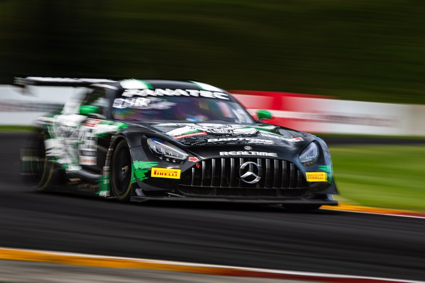 #43 Mercedes-AMG GT3 of Anthony Bartone and Adam Christodoulou, Aug. 18-20 2023 Fanatec GT World Challenge America SRO, GT World Challenge America, Pro-Am, RealTime Racing, Road America
