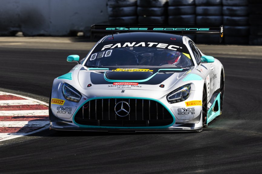 #19 Mercedes-AMG GT3 of Will Hardeman and Adam Carroll, Esses Racing with Mercedes-Benz of Austin, GT World Challenge America, Pro-Am, FANATEC GT World Challenge America Powered by AWS, SRO America, Sonoma Raceway, Sonoma, CA, April 2024.
